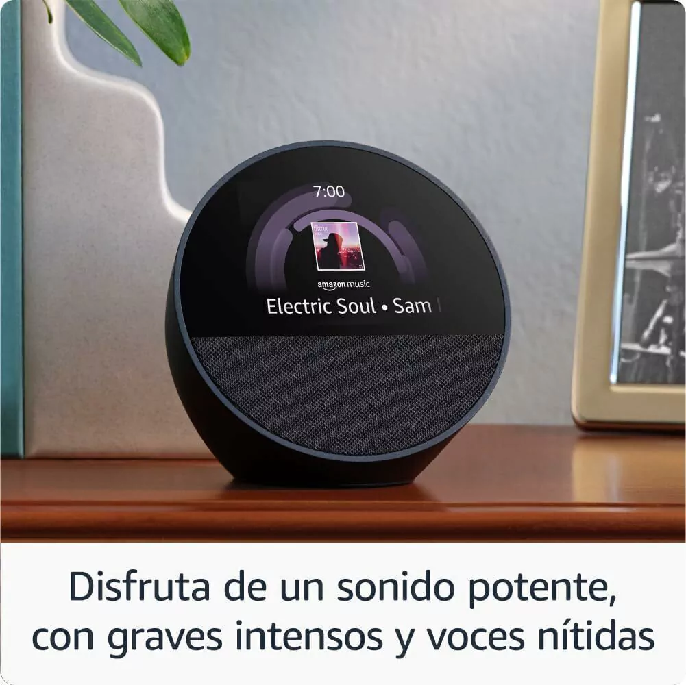 Amazon Echo Spot (Ultimo Modelo) | Despertador inteligente con sonido de calidad y Alexa | Negro - Imagen 5