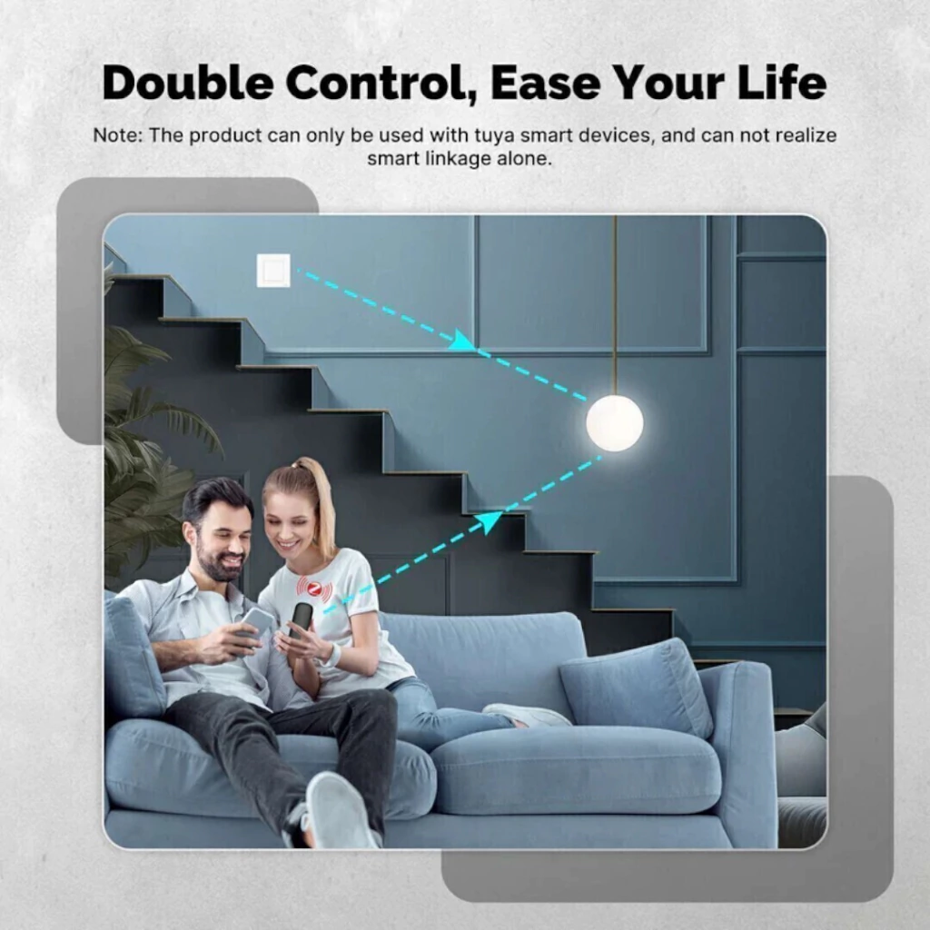 Control Remoto Zigbee MOES 4 Botones 12 Escenas Blanco - Imagen 3