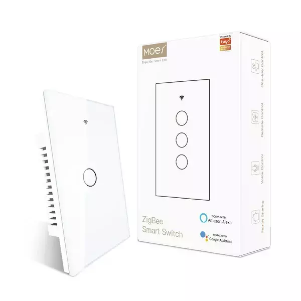 Interruptor Smart Pared Táctil ZigBee 1 Canal 600W 220V