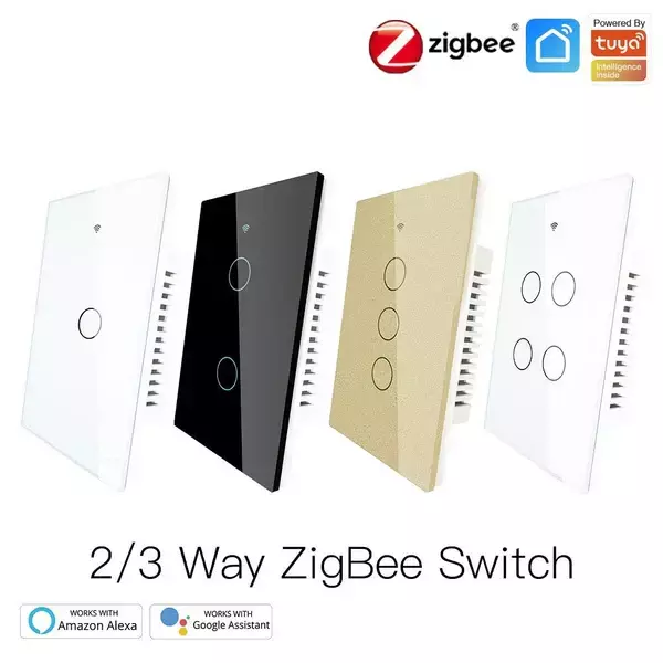 Interruptor Smart Pared Táctil ZigBee 4 Canales 600W 220V - Imagen 2