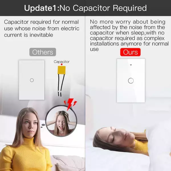 Interruptor Smart Pared Táctil ZigBee 4 Canales 600W 220V - Imagen 8