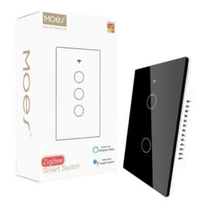 Interruptor Tecla MOES Smart Pared Táctil ZigBee 2 Canales