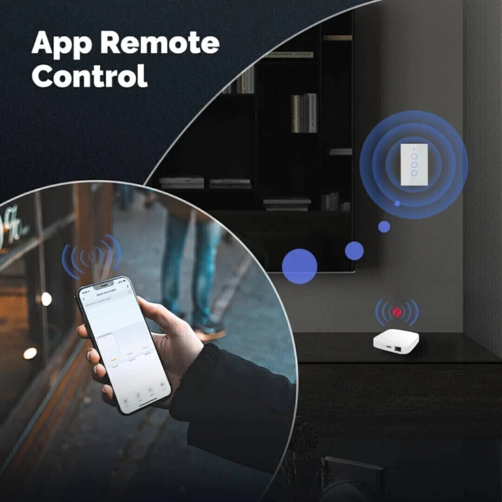 Interruptor Tecla MOES Smart Pared Táctil ZigBee 3 Canales - Imagen 4