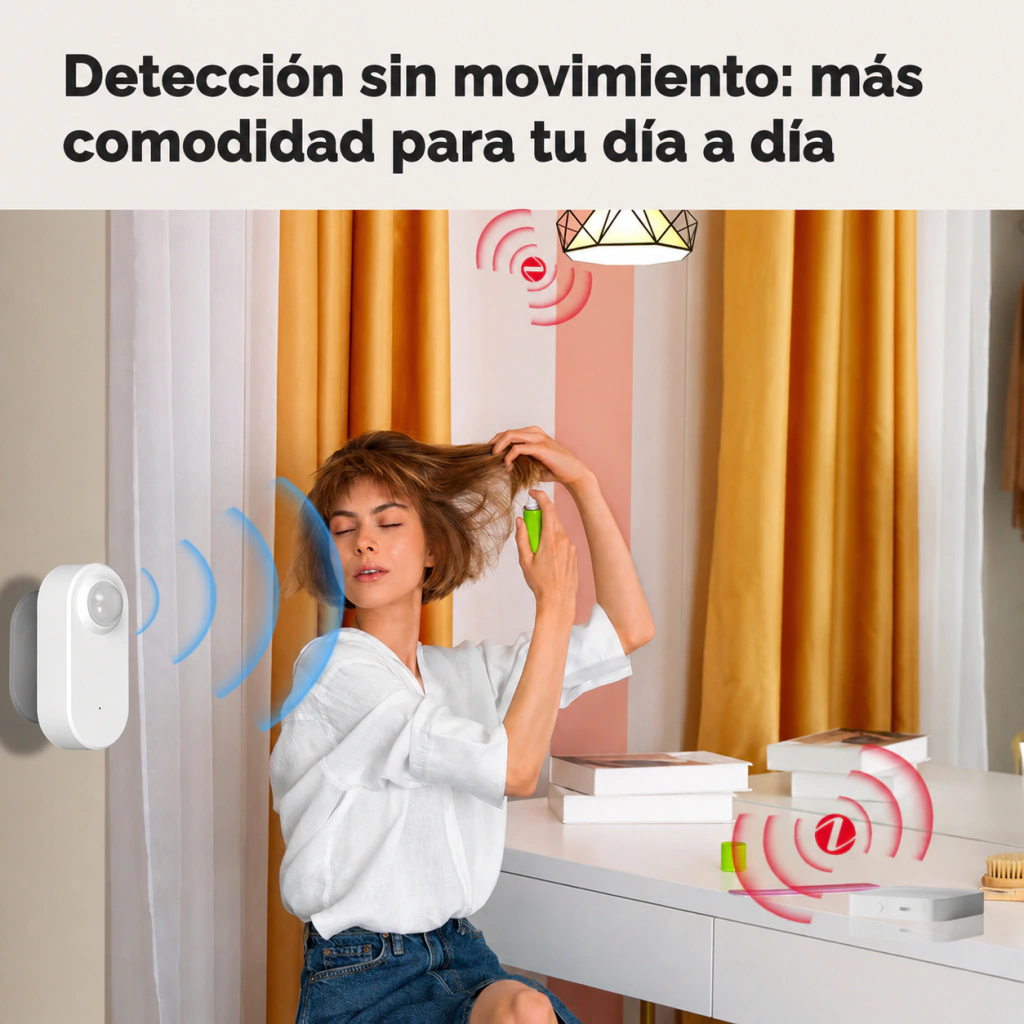 Sensor de Presencia MOES Zigbee mmWave PIR (Batería) - Imagen 5