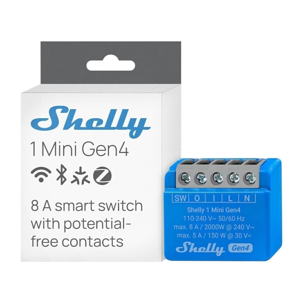 Shelly 1 Mini Gen4 - Relé - WIFI / Matter / Zigbee