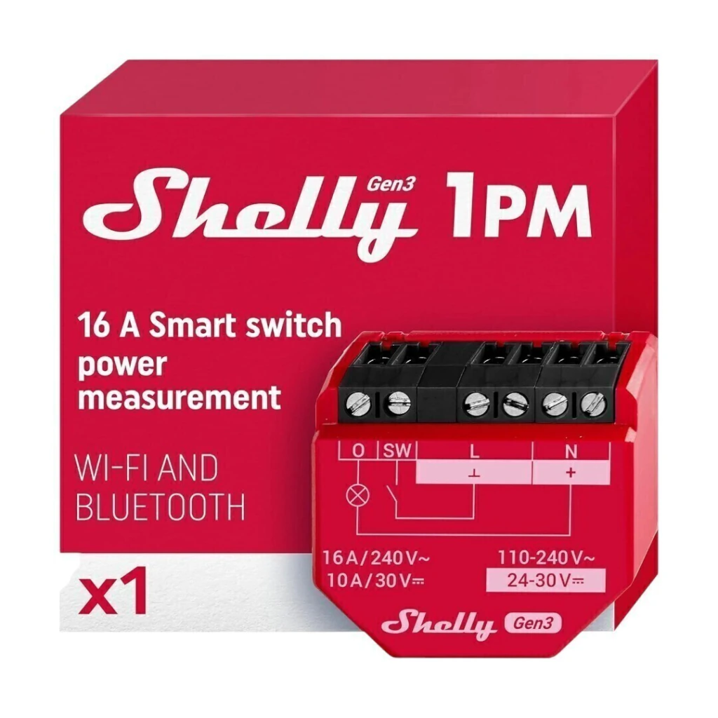 Shelly 1PM Gen3 - Relé - WIFI / Matter