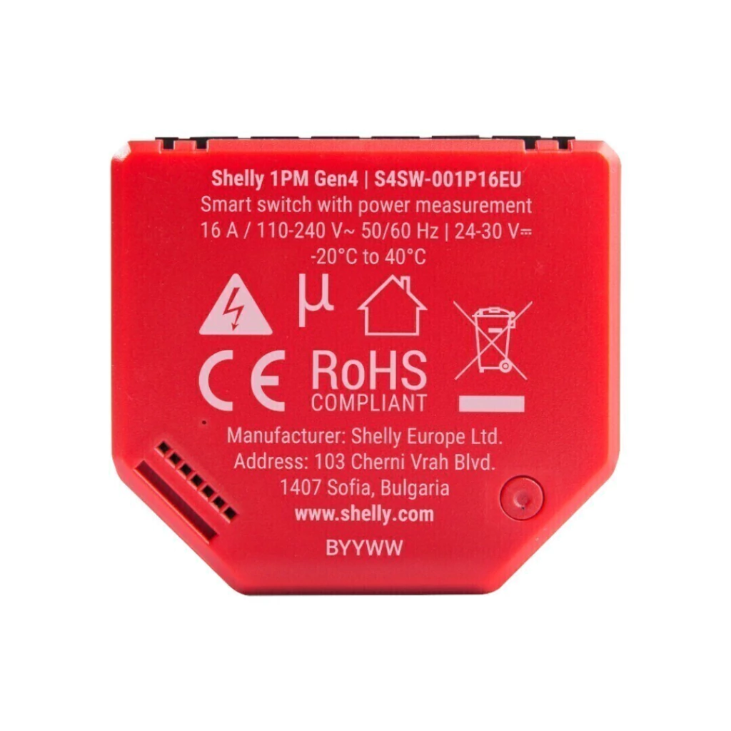 Shelly 1PM Gen4 - Relé - WIFI / Matter / Zigbee - Imagen 3