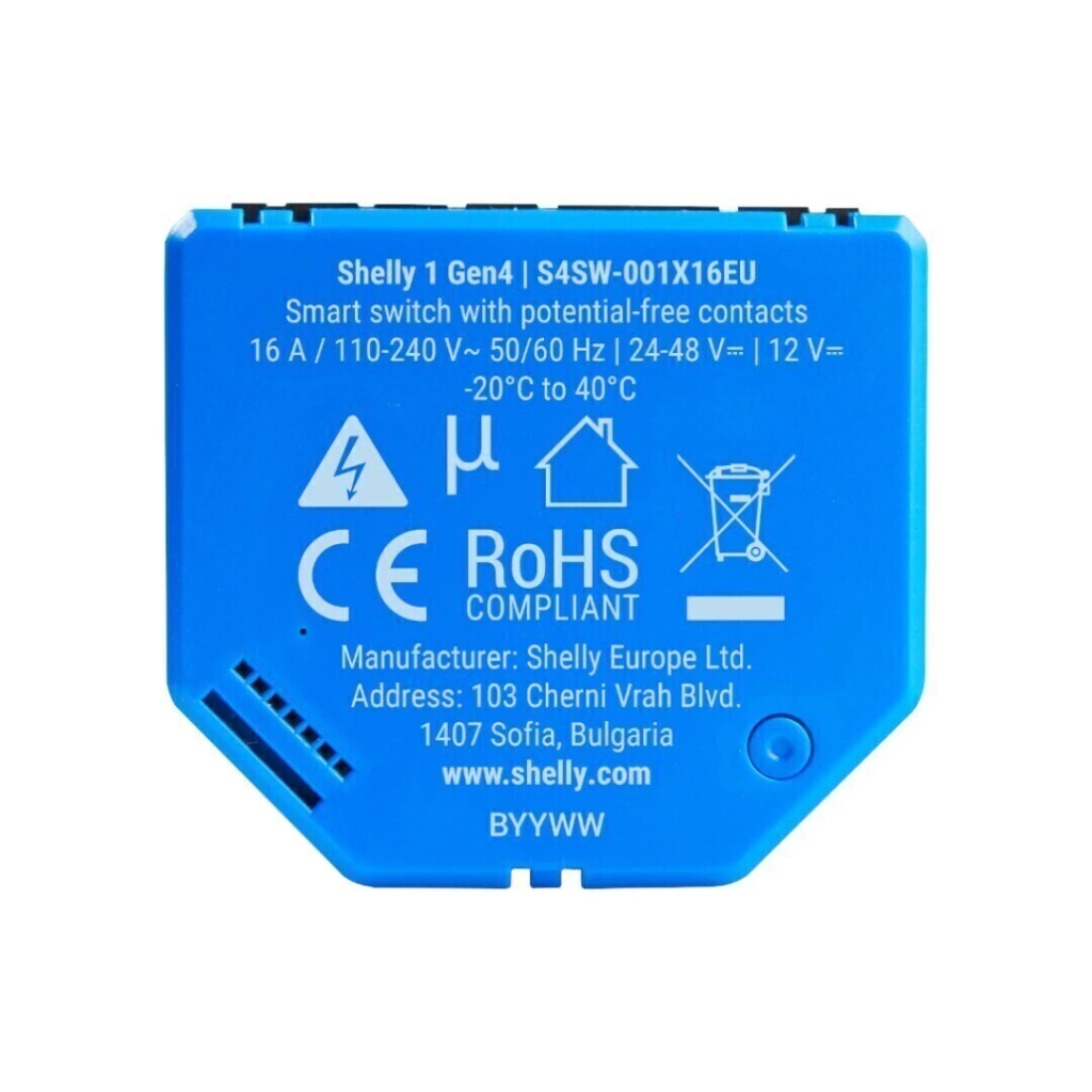 Shelly 1 Gen4 - Relé - WIFI / Matter / Zigbee - Imagen 9