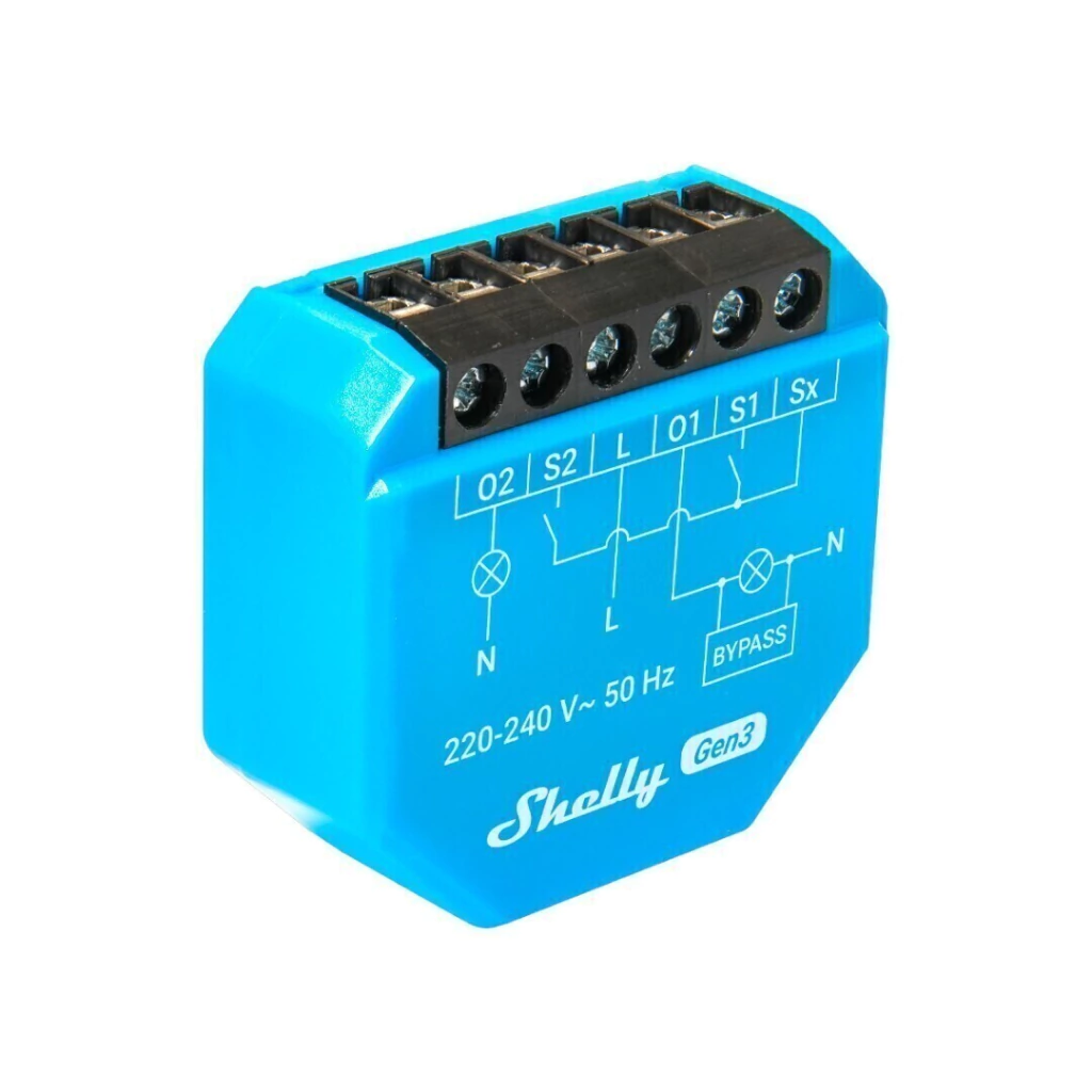 Shelly Plus 2L Gen3 - Relé - WIFI - Sin Neutro - Imagen 2