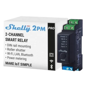 Shelly Pro 2PM - Relé - WIFI & Ethernet - Control Profesional para Domótica