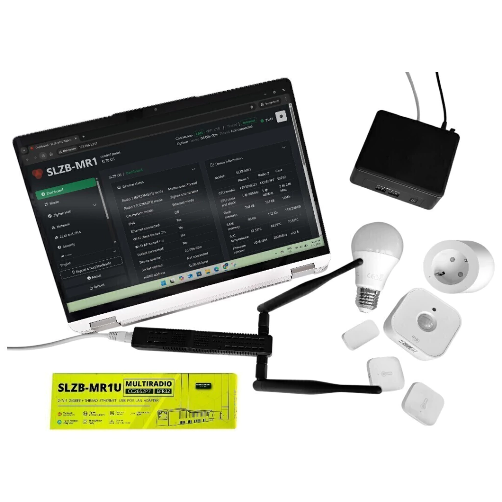 SMLIGHT SLZB-MR1U Coordinador Zigbee / Thread con USB Remoto sobre Ethernet - Imagen 10