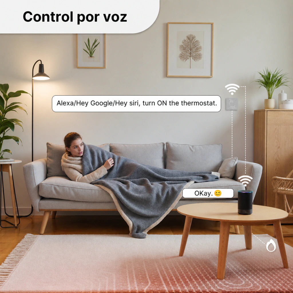 Termostato Inteligente MOES Matter WiFi para Calefacción - Imagen 2
